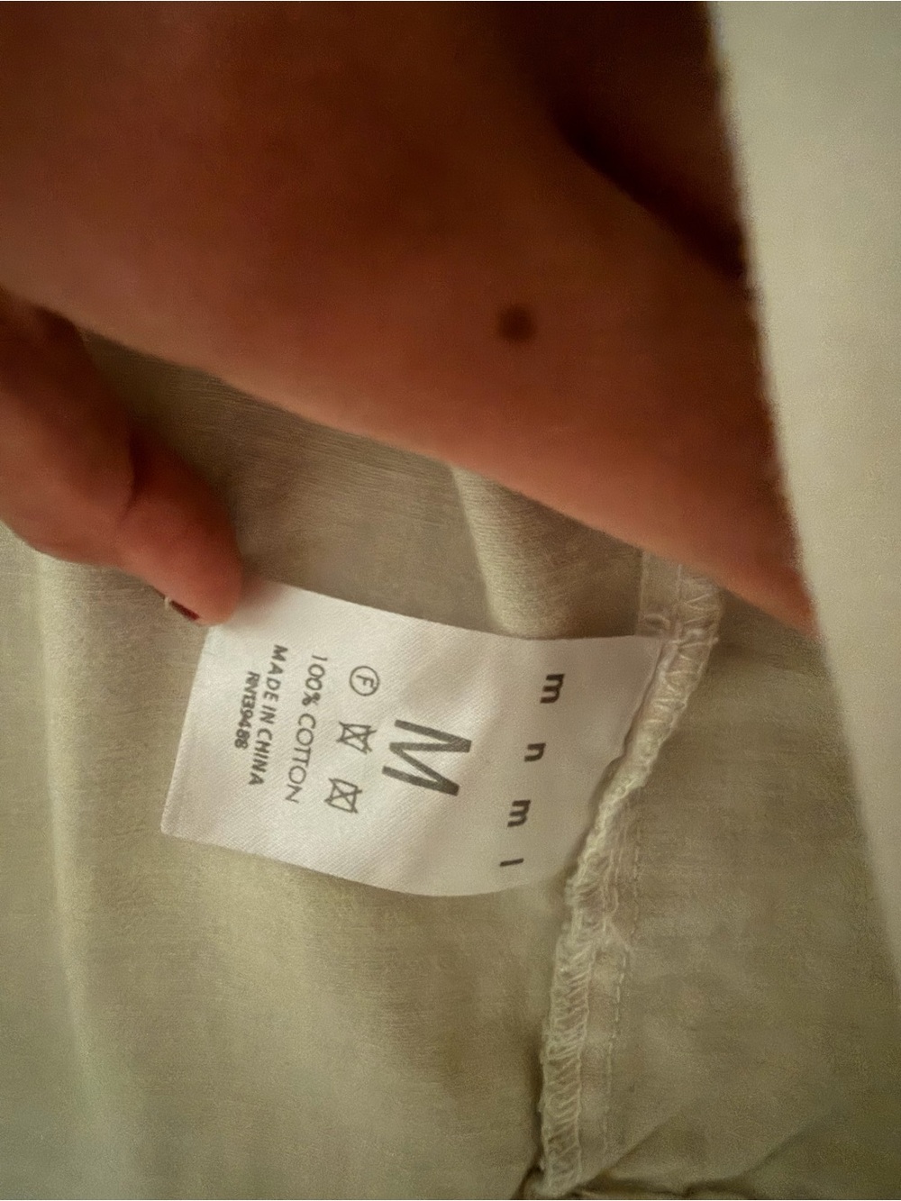 MNML Light Cream Button-Front Jean Jacket - Picture 3 of 3